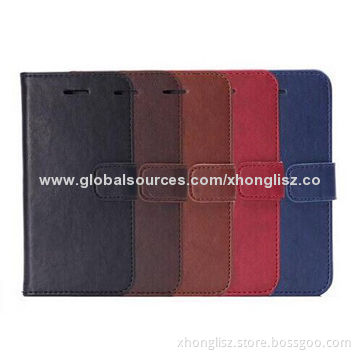 Colorful Universal Flip Leather Wallet Cases for iPhone 6 with Credit Card